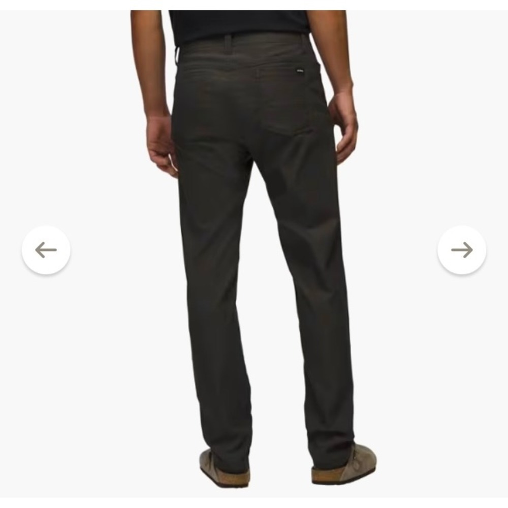 Prana Brion Slim Pant II Dark Iron Mens 40x34 ReZion Tapered Leg NWT 1965551 - Picture 2 of 6